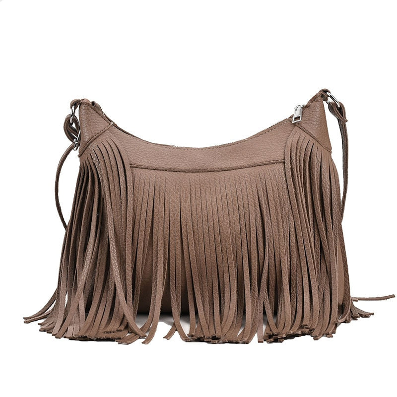 Pu Leather HQ Retro Fringed Women Crossbody Bags - ElegenceTote