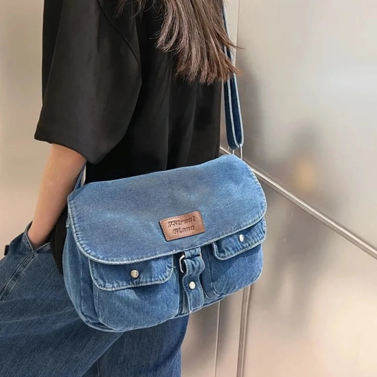 Trendy Denim Crossbody Bags - ElegenceTote