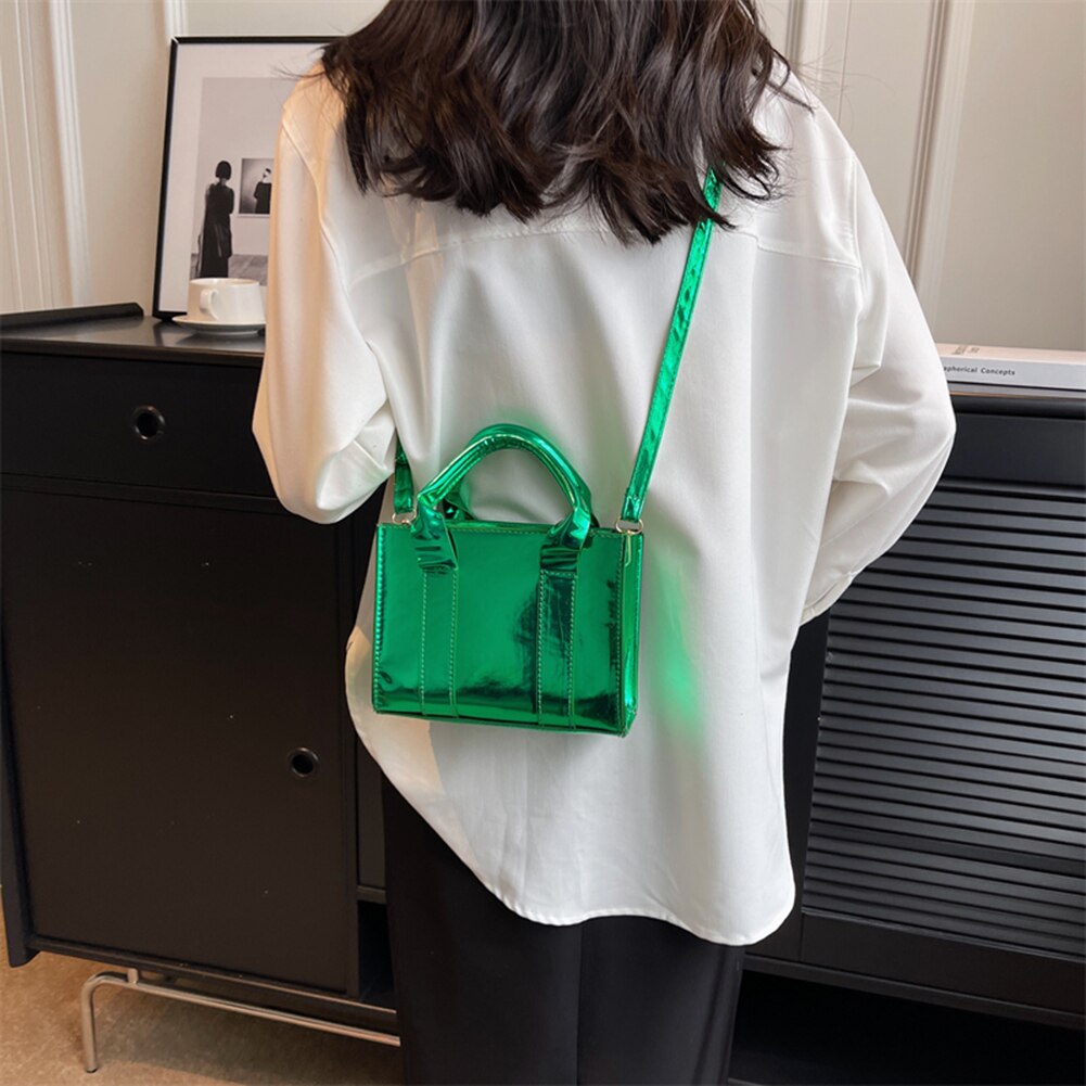 Luxury Designer Handbag Bright PU Leather Bag - ElegenceTote