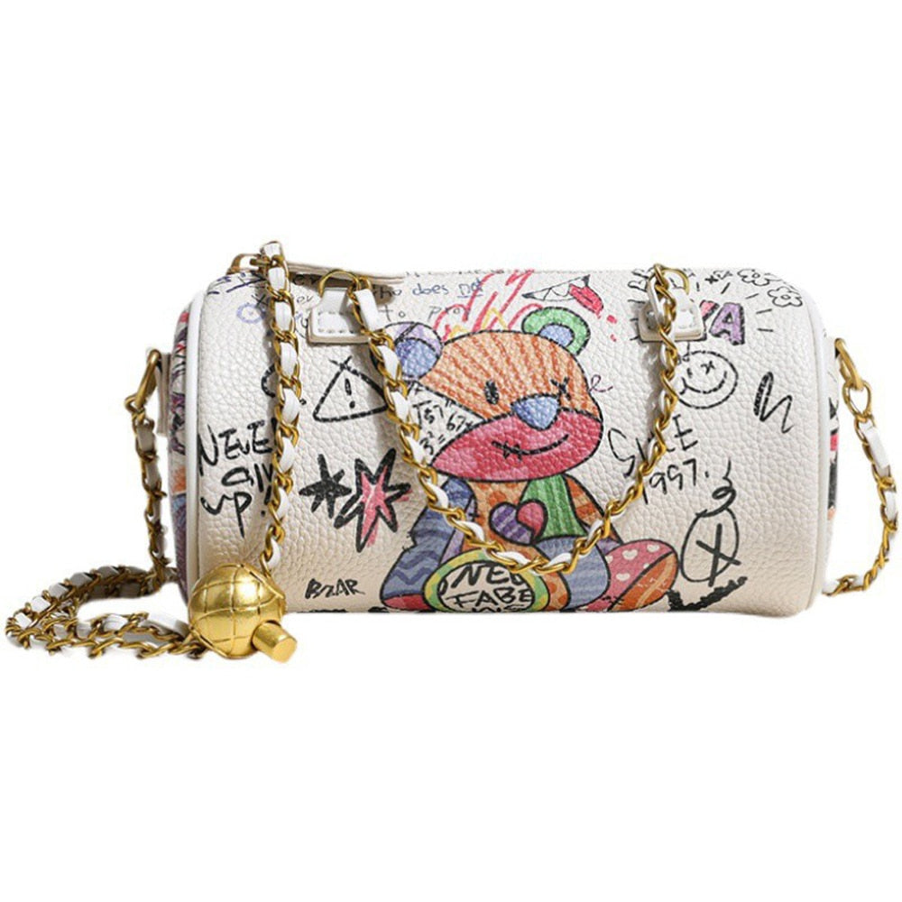 Bear Graffiti Lady's S Chain Mobile Phone Shoulder Bags - ElegenceTote