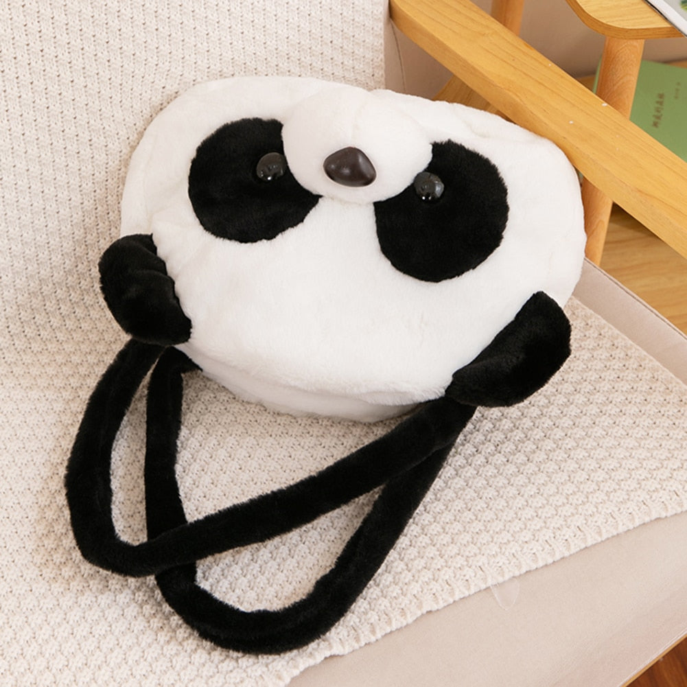 Bags Black White Cute Cartoon Panda Backpacks - ElegenceTote